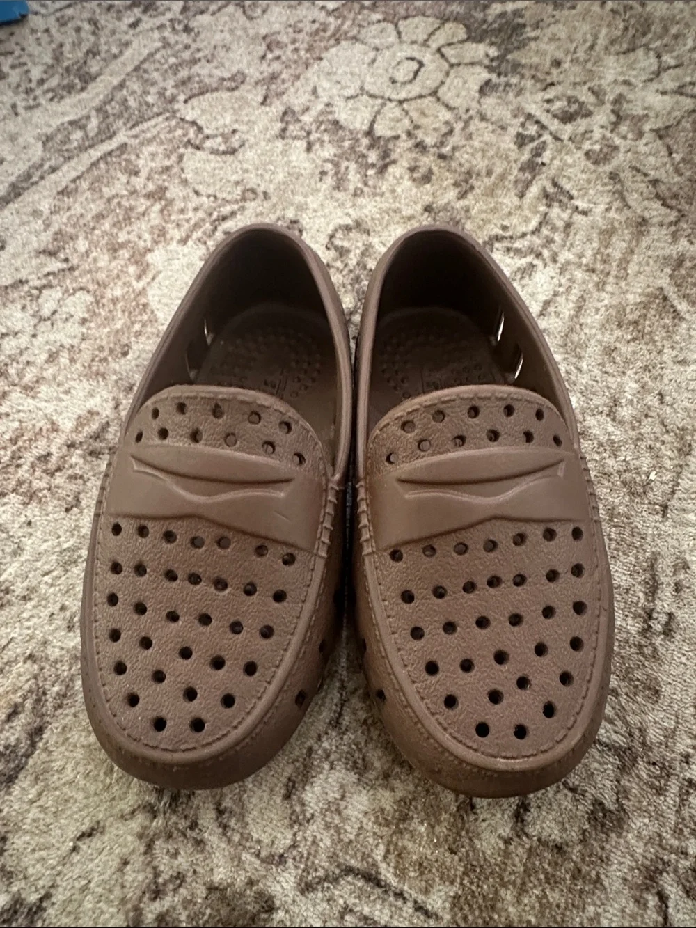 Floafers toddler Kids Brown Slip-On Walker Shoes